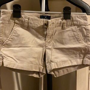 KHAKI MIDI SHORT